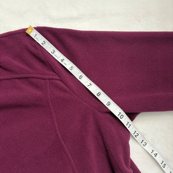 Merona Womens Plum Full-Zip Fleece Jacket XL Lightweight Warm Outerwear - Picture 10 of 12
